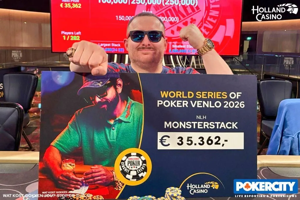 © 2026 Pokercity | Martin Lenoch | 2026/05 - WSOP Circuit Venlo - #07 - €680 Monsterstack Martin Lenoch | 2026/05 - WSOP Circuit Venlo - #07 - €680 Monsterstack
